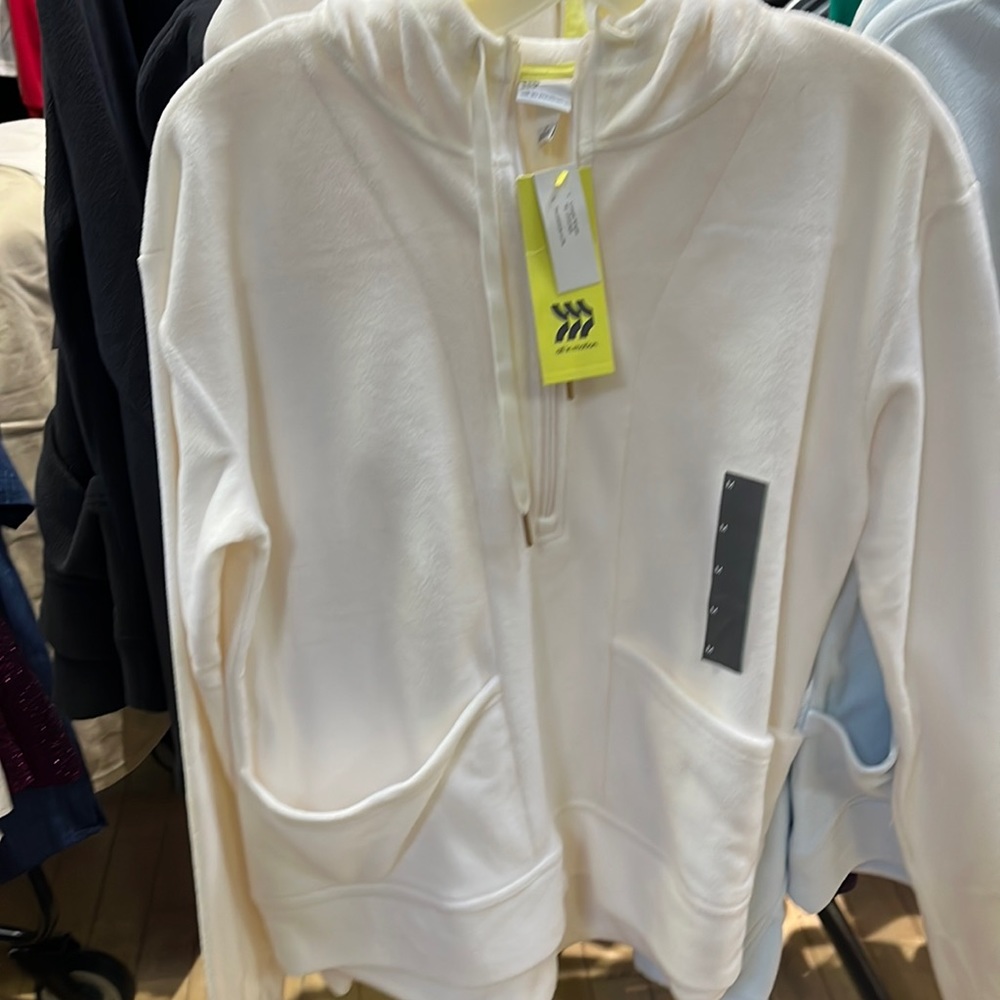 Fleece half zip hoodie
